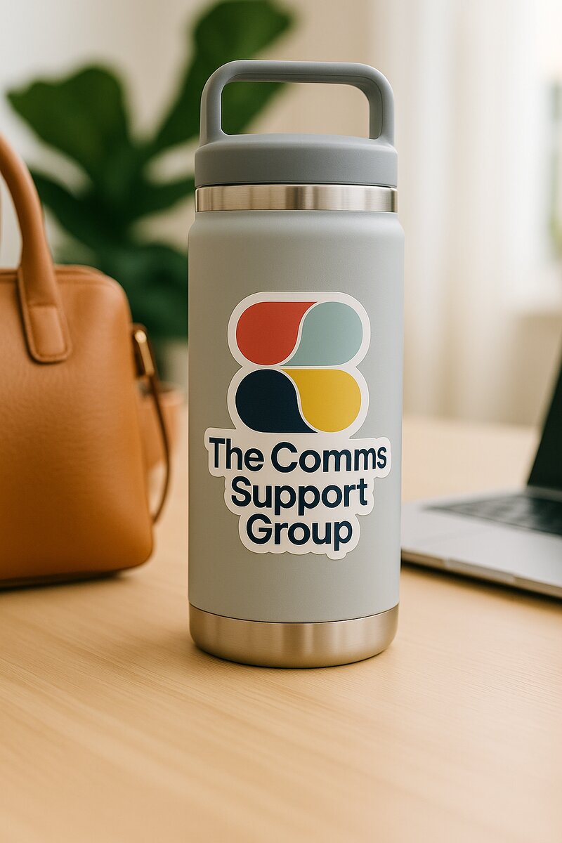The Comms Support Group water bottle